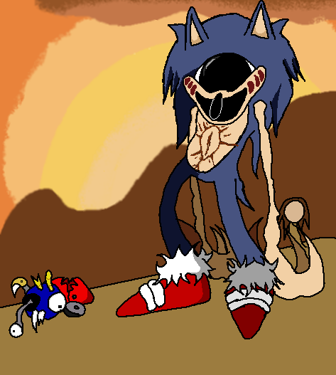 A drawing of Sonic.eyx/dreanog : r/SonicEXE