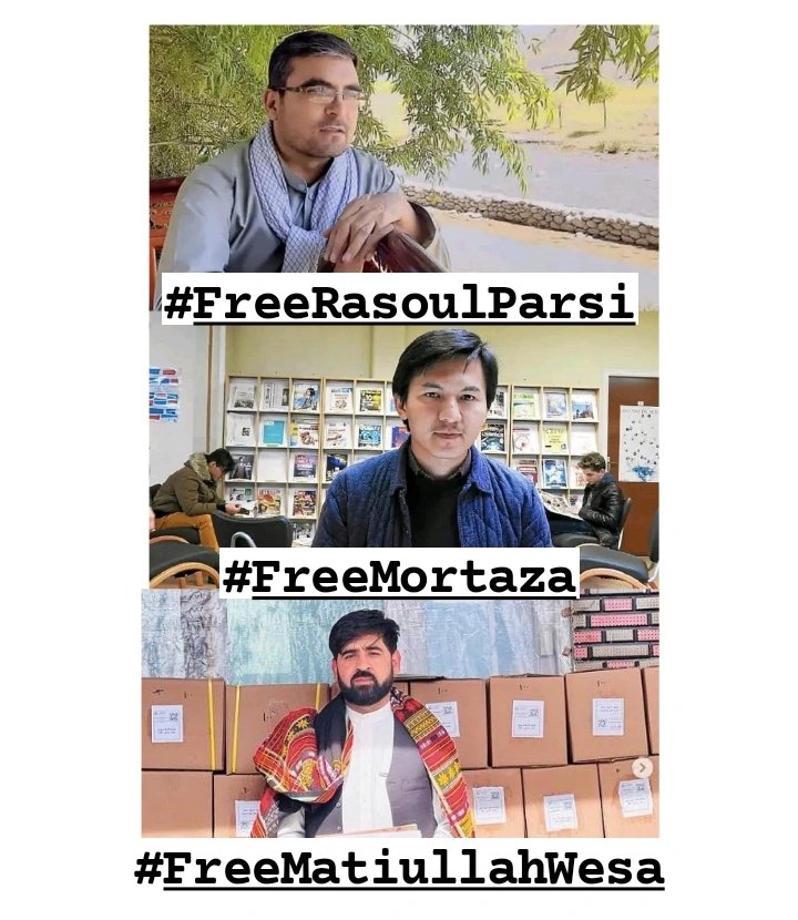 The way to release the prisoners is the pressure of the media and the voice of people, which has saved many prisoners. 
Don't silent, even if you are under  threats, raise your voice for the release of innocent humans.

#FreeMortaza 
#FreeRasoulParsi 
#ReleaseMatiullahWesa