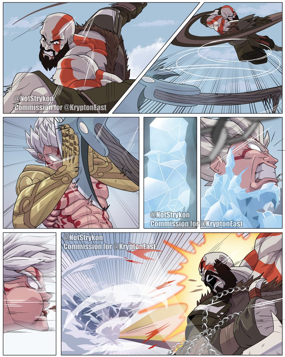 NotStrykon's tweet photo. Asura (Asura's Wrath) vs Kratos (GoW: Ragnarok) for @KryptonEast 
Brawl between two beat 'em up Demigods
#GodOfWarRagnarok #asura https://t.co/Vn3Qn00S8y
