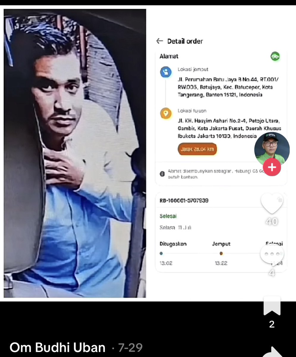 myhppylittlepil's tweet photo. Ternyata masih ada ya penumpang gendam. 
Hati2 guys, buat kalian driver ojol daerah jabodetabek. 
Kasian bapak budi😭 https://t.co/eK6KRwxIwt