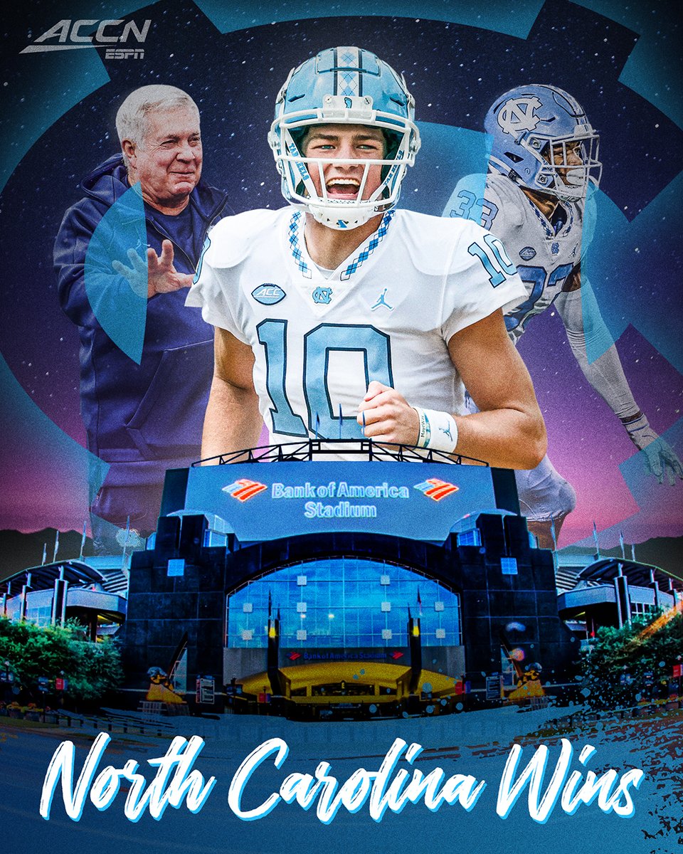 THE TAR HEELS WIN THE BATTLE OF THE CAROLINAS 🐏 <a href="/UNCFootball/">Carolina Football</a>