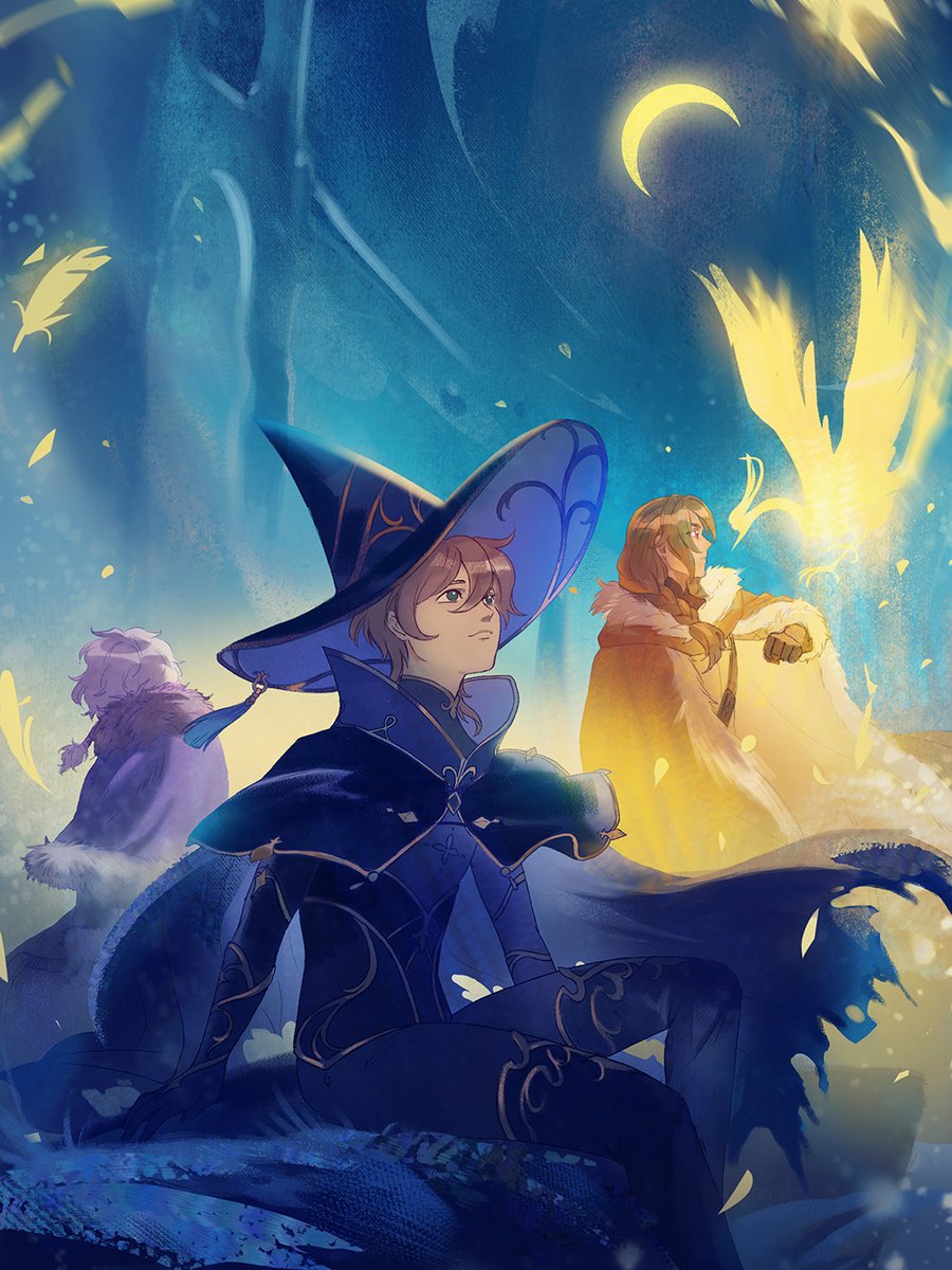 Hello! Just wanted to share this illus  to celebrate 6k+ downloads of chapter 1! (lines by dango color by me!) Thank you so much to everyone who's been following this project 😭❤️🙏