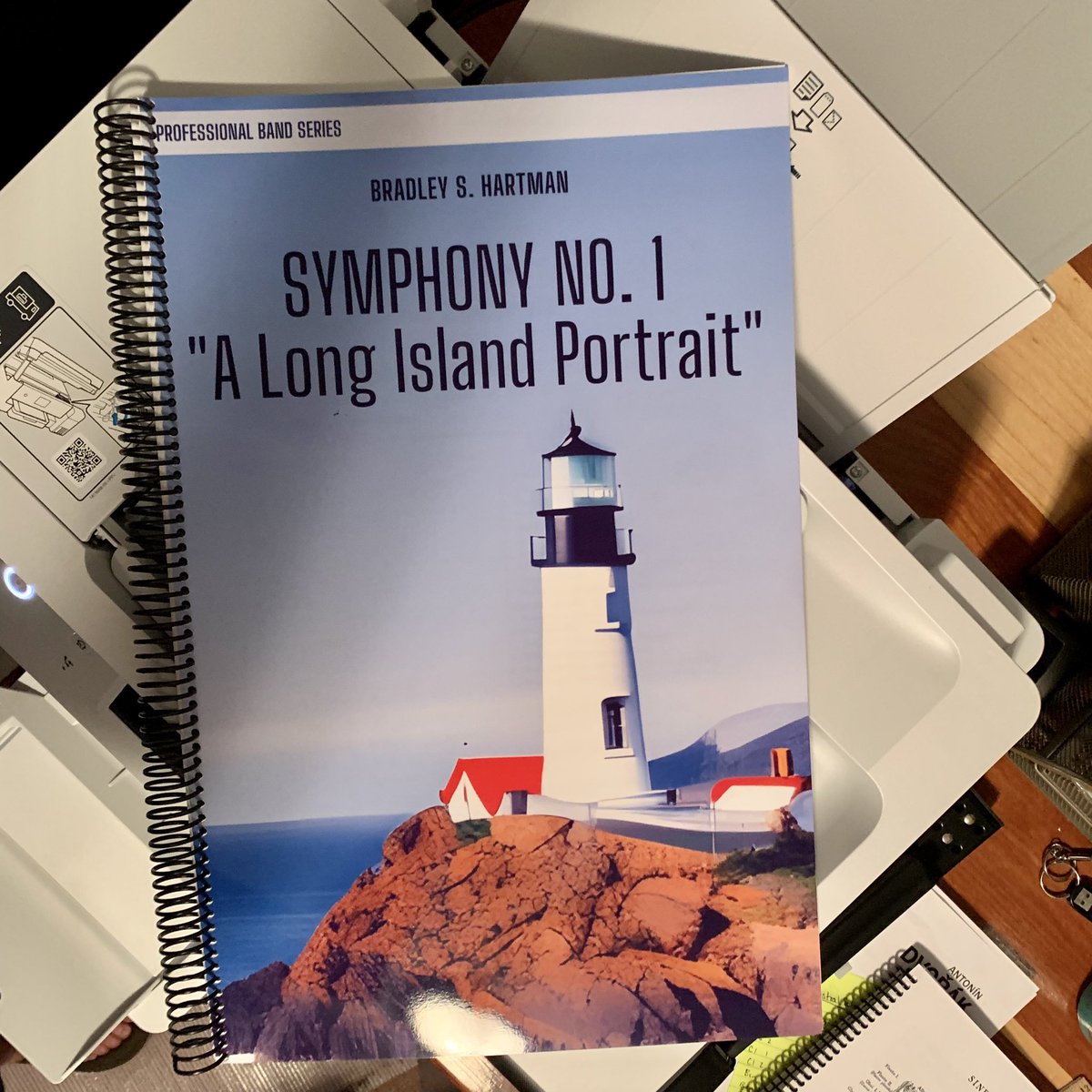 MaestroHartman's tweet photo. Tested out my new wide-body printer and binding machine tonight. Purchase this 11” x 17” score and more at https://t.co/A3iQr2h6Er https://t.co/jN2AfVYcS9