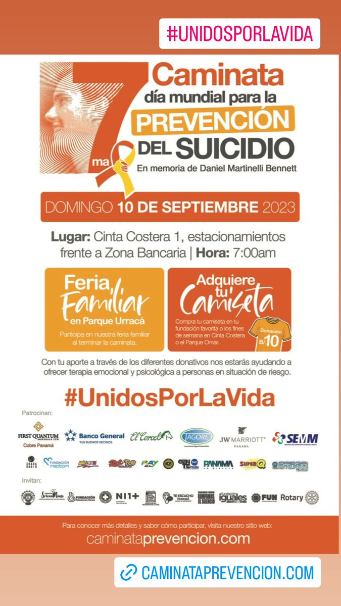Fundrelsa's tweet photo. Acompañanos este 10 de septiembre a partir de las 7:00 AM #UnidosPorLaVida #SaludMental https://t.co/I0yAWmGIzy
