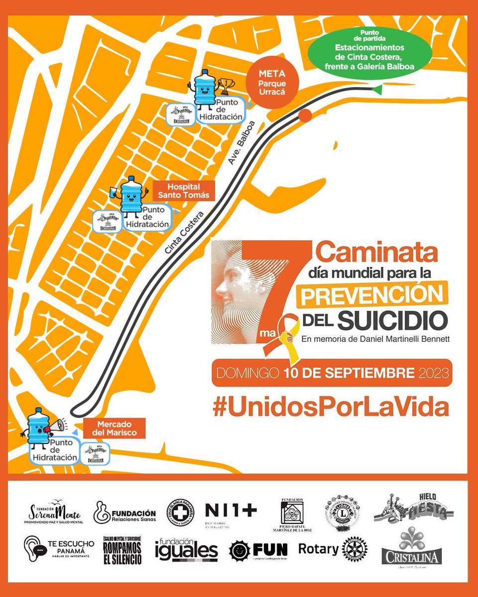 Acompañanos este 10 de septiembre a partir de las 7:00 AM #UnidosPorLaVida #SaludMental