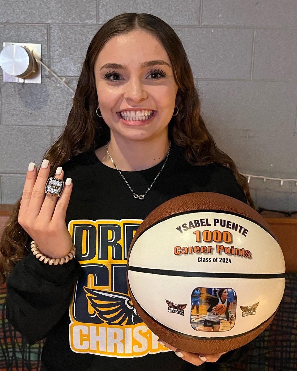 dccgirlshoops's tweet image. Ring us! Celebrated our 2023 CAA championship last night and Ysabel Puente passing 1,000 career points. #ourcitydreamcity #oneheartbeat