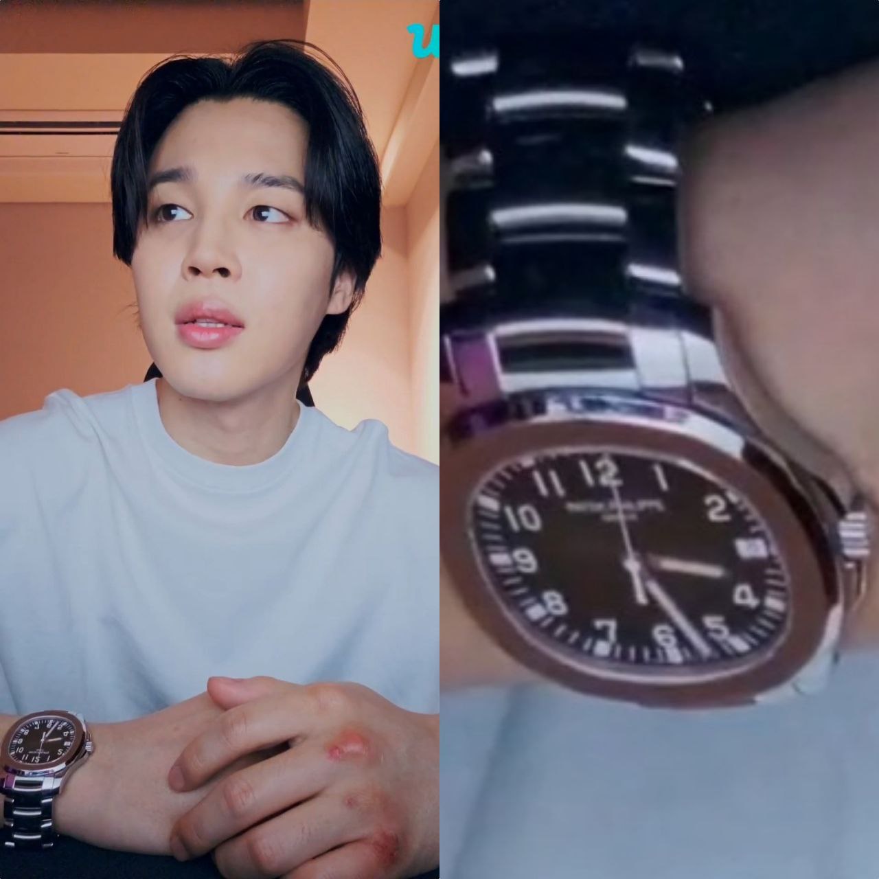 alice in boraland on X: Nothing is a coincidence when it comes to Jimin  and Jungkook. Jimin went live on September 1 at 8:54 p.m. KST. He was  wearing a Patek Philippe