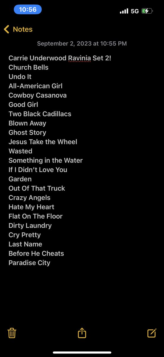 Ravinia Night 2 !! Not quite in this order but here’s all the songs she sang tonight!