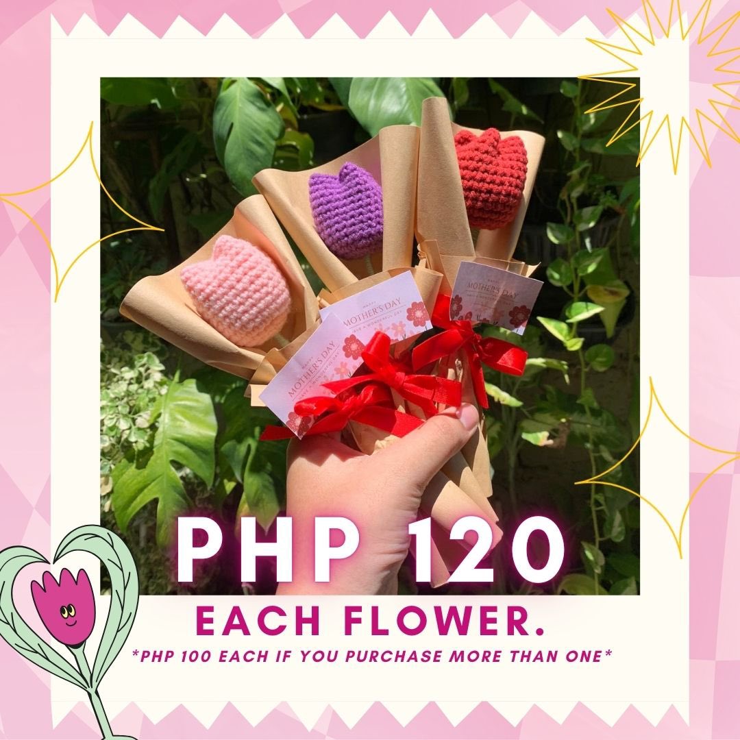 batidlikha's tweet photo. Love can be expressed in many forms. In our case we express it through art, creativity, and sometimes FLOWERS! 💐✨

Show that love and appreciation to yourselves and your loved ones through our crocheted tulips in various colors. Happy shopping! 🛍️ https://t.co/ViOEgU8loR