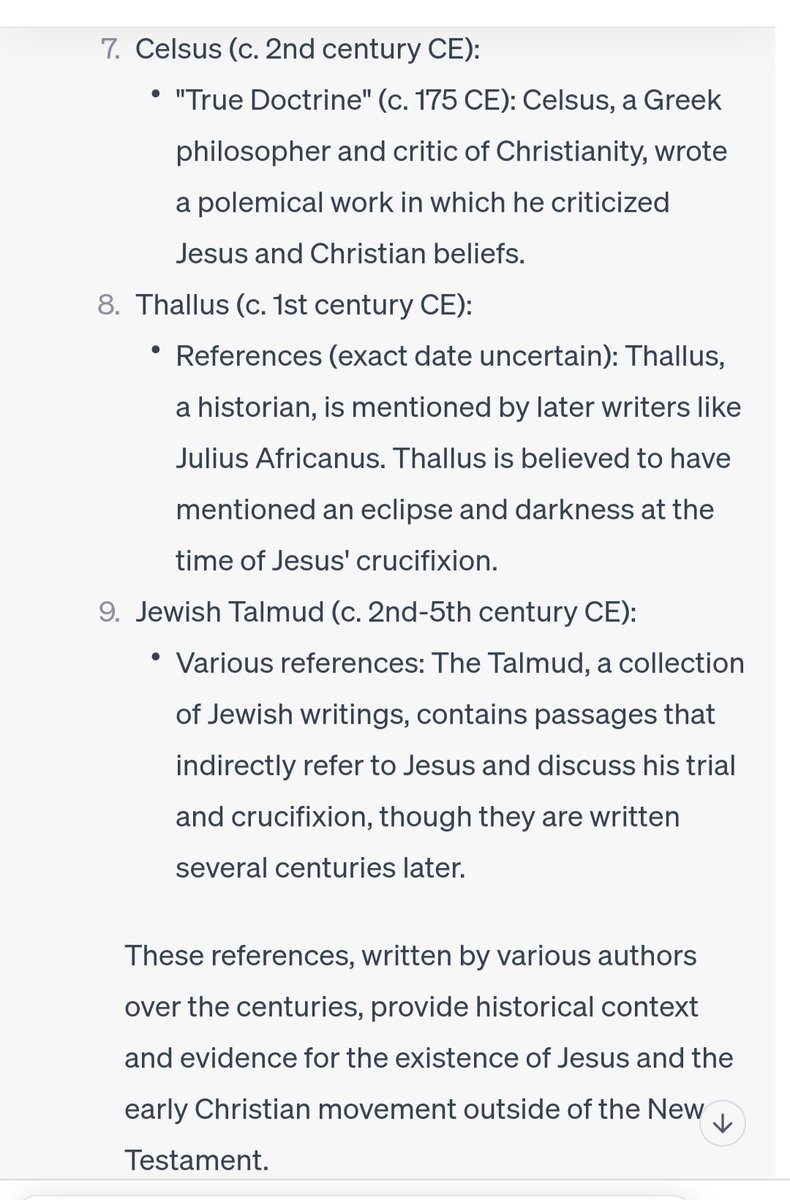 charliebayer8's tweet image. Nine historical texts outside of the New Testament that reference #Jesus. #ChatGPT
