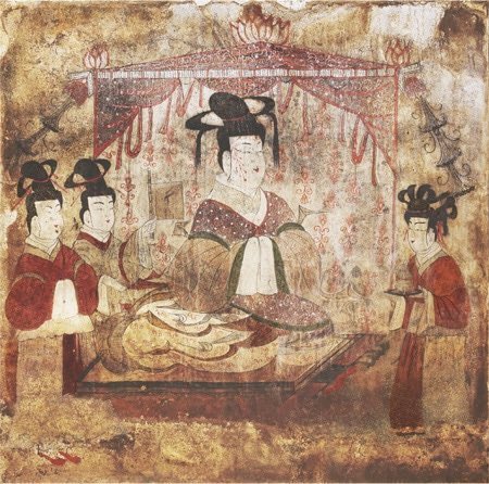 This restoration of hanfu from the Wei and Jin Dynasties is a reference to the mural of Mrs.Dongshou(冬壽夫人) of Goguryeo(高句麗/고구려)

#襦裙 
#hanfu #china 
#汉服 #漢服 
#魏晋时期 #东晋十六国 
#한푸 #동진16국