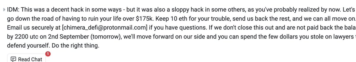 Our message to the SharedStake hacker who exploited our new contract. We're gonna find you if you don't comply. $sgt