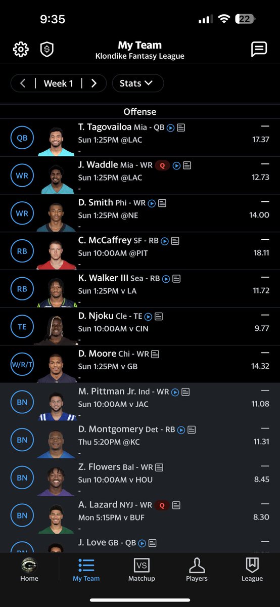 _Nicky7's tweet photo. 12 man Draft. How did I do? @bdge__ https://t.co/iqDUjqEp7y