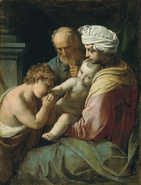 LaPaginaArte's tweet image. Simone Cantarini, detto Pesarese, Sacra famiglia con San Giovannino, 1642. Olio su tela, 96 x 73 cm. Roma, Galleria Borghese.

Per saperne di più sull'opera consultare il link: collezionegalleriaborghese.it/opere/sacra-fa…