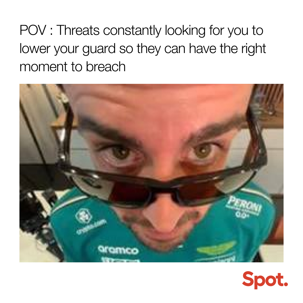 SpotTheBug's tweet photo. Life's a constant game of 'spot the threat'! 🕵️‍♂️🚨

#CyberSecurity #Memes #cybermemes #humor #cyberattacks #SpotOnHumour https://t.co/Js0qifM0Ii
