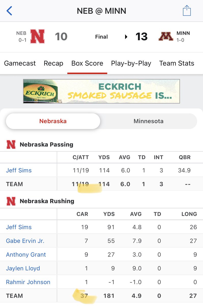 Noticing lower scores in college football?

Running clock is taking 40-60 total snaps away from games while they still take just as long on TV because they filled that time with ads.

CFB is now a TV product. They have ruined the game.

Many teams barely hit 50 offensive snaps.