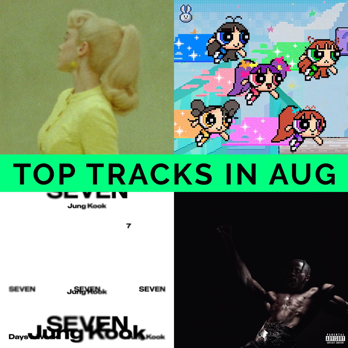Musicstax (@musicstaxcom) on Twitter photo Our top viewed tracks in August:
#1: What Was I Made For? - <a href="/billieeilish/">billie eilish</a>
#2: ETA - <a href="/NewJeans_ADOR/">NewJeans</a>
#3: Seven - Jung Kook
#4: SIRENS - <a href="/trvisXX/">TRAVIS SCOTT</a> Our top viewed tracks in August:
#1: What Was I Made For? - <a href="/billieeilish/">billie eilish</a>
#2: ETA - <a href="/NewJeans_ADOR/">NewJeans</a>
#3: Seven - Jung Kook
#4: SIRENS - <a href="/trvisXX/">TRAVIS SCOTT</a>