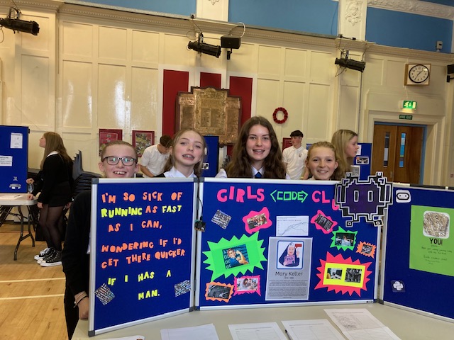 ArdAcadCompBus's tweet photo. Extra Curricular Fayre was very successful. Well done, digital apprentices Chloe, Sophie, Eilidh and Chloe. #girlscodeclub, #ambition, #excellence https://t.co/jUKa2BAHVL