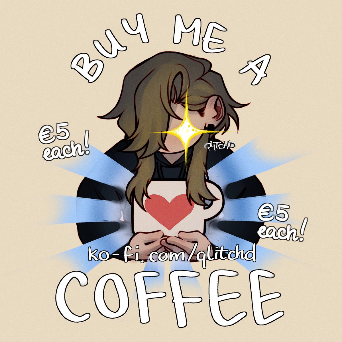 qlitchd's tweet photo. I now have a Ko-Fi!

If you buy me a Coffee I will kiss your smexy hands fr 👐 (I would actually die of guilt)

But I will also use it to accept commission work! (Probably not too soon tho)

https://t.co/VARr1HEXNx

#Buymeacoffee #buymeakofi #kofi #ad #digitalart #persona #sona https://t.co/7ozwxbQR0f