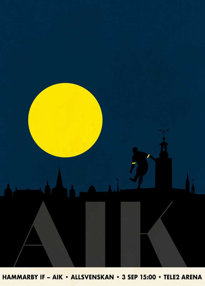 Matchaffisch: Hammarby IF – AIK
Allsvenskan
3 sep kl 15:00
Tele2 Arena
Matchinfo: <a href="/AIKfotboll/">AIK Fotboll</a> 
Viktig info: <a href="/SLO_AIK/">SLO AIK Fotboll</a>
Värm: <a href="/TS_Podd/">Testa Stör</a> <a href="/LGpodd/">Lyckliga gatan</a> AIKPlus.se
Bli medlem: <a href="/AllmanSupport/">ASK</a> <a href="/BlackArmy1981/">Black Army - Stockholm</a> 
Stöd AIK-Tifo: Tifohinken.se