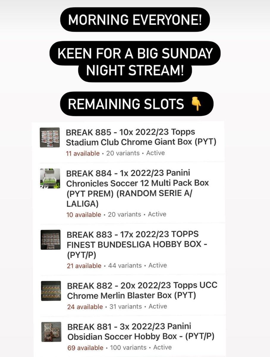tff_bk's tweet photo. Bk Break Night Anyone 👀

Final Spots Left 👇

https://t.co/V2qALSvk2x
#Topps #panini https://t.co/LkVhXXqq9X