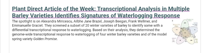 So nice to see our recent work highlighted by @ASPB in their recent newsletter as the @PlantDirectJ article of the week! 🎉