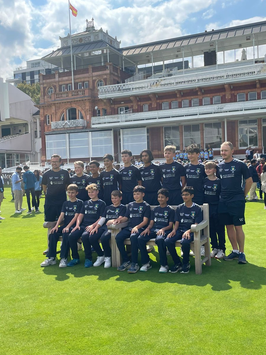 DidsburyCC's tweet photo. Our brilliant under 13s lost by a tiny margin to a brilliant ⁦@EalingCricket⁩ team at Lords yesterday. We are all very proud of them and soon they will understand what they achieved for themselves and our club. Very few ever play at Lords so remember the day for ever. https://t.co/m2gwPNEq8g