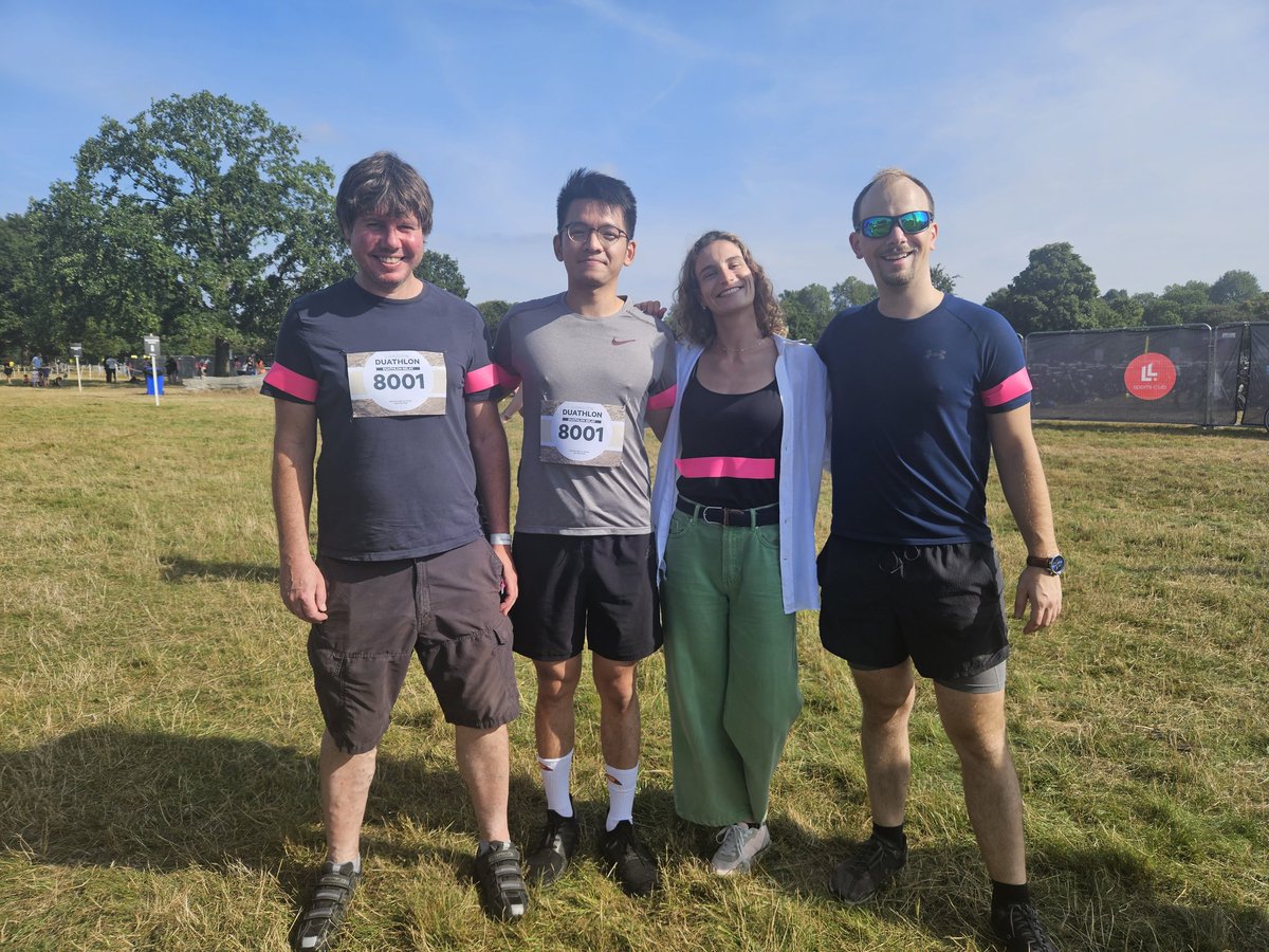 ImperialChemEng's tweet image. Bright &amp;amp; early start for our team today...we're here, at the brilliant @londonduathlon, running &amp;amp; cycling our way to glory 👊🏽

Spot our pink armbands? Give @imperialcollege #ChemEng a huge cheer! 

Good luck to everyone participating 🚲🏃‍♀️ #LondonDuathlon #RunBikeRun #LD23