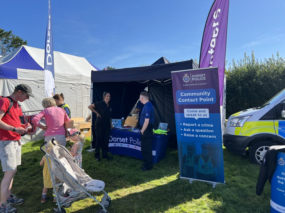thebeardedhero2's tweet photo. Change of pace again today #dorsetshow If visiting the show do make sure U pop to the @RuralCrimeTeam / @dorsetpolice stand & say hello we are opposite the ๐ด jumping. Free sticker if UR quick ๐ Be safe & remember sun cream as it is a scorcher ๐ฅต summer is finally here ๐๐ฅณ๐ฅณ๐ https://t.co/XFMZdnbKUZ