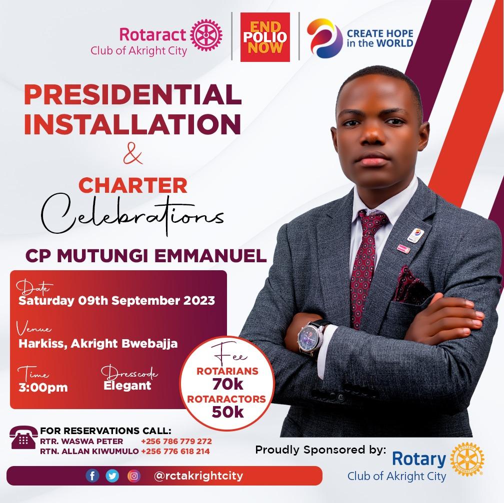 Rotaract_TV's tweet photo. On 9th September 2023 @RctAkrightCity Will be having it's Presidential Installation and Charter Celebrations ,Mark the Date ,Don't afford to Miss .
#RotaractTVUpdates .
#CreateHopeInTheWorld . https://t.co/UuPQnFMcvP
