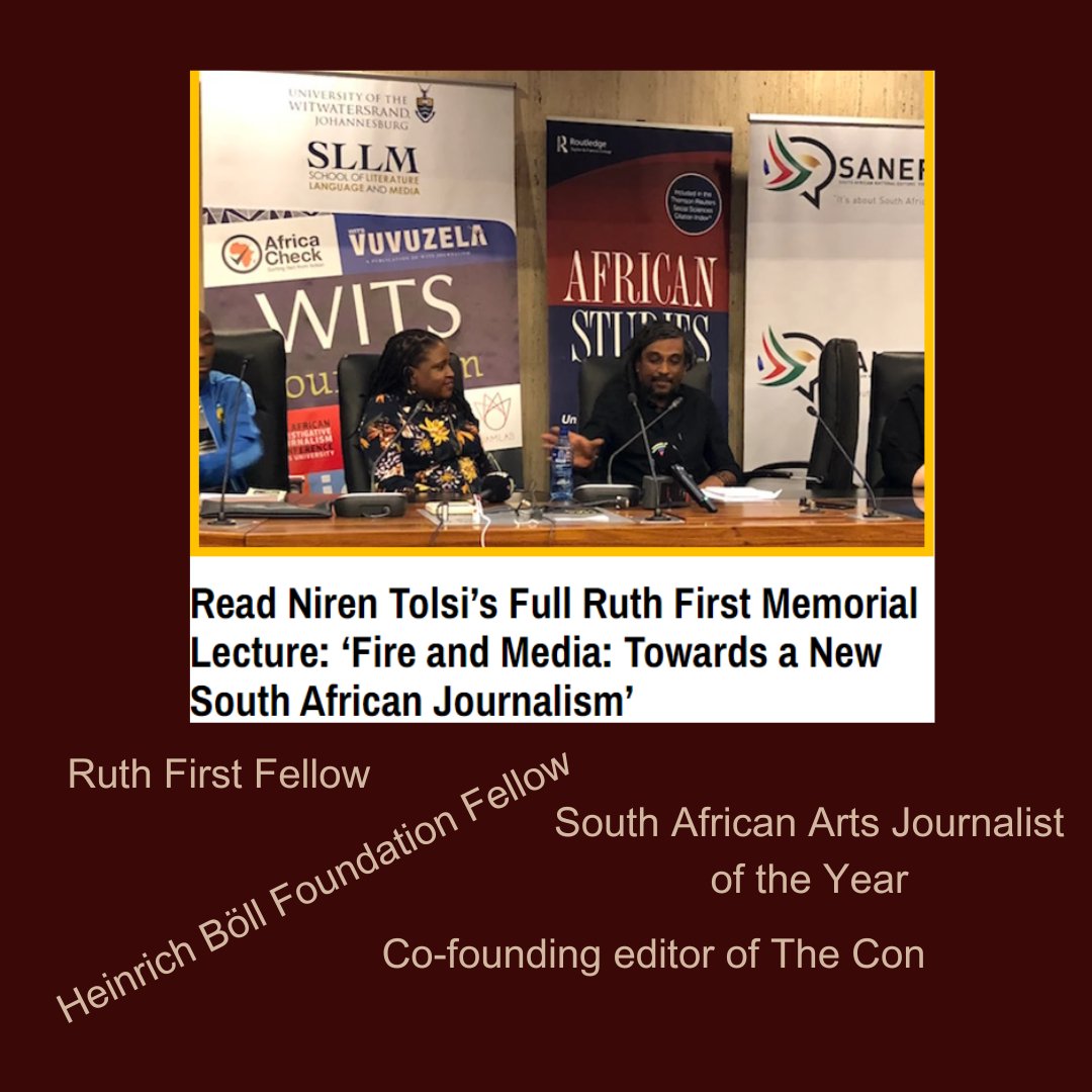 One of South Africa's foremost journalists is facing crippling medical bills. Please support the Solidarity Fund for Niren Tolsi if you are able. It's a travesty that writing is such a precarious financial option. bit.ly/3PmSYFl