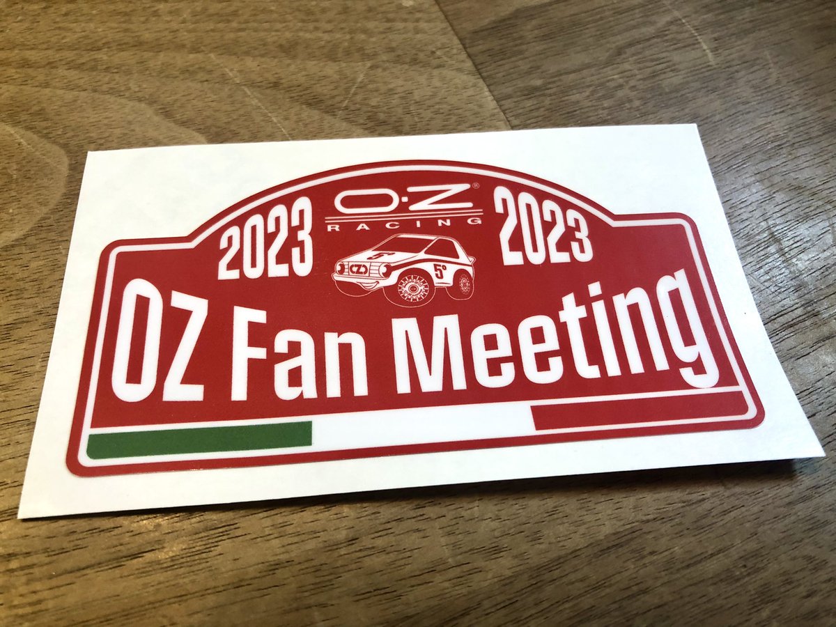 OZ Fan Meeting 楽しかった！
こんな素敵なステッカーもらった(^^)
 #ozwheels