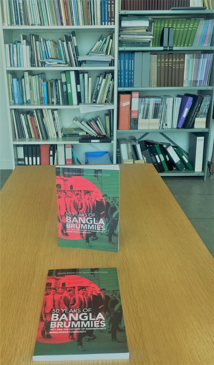 TheIronRoom's tweet photo. For this week’s #SundayShowcase, we’re highlighting a recently donated addition to our collections - 50 Years of Bangla Brummies by @sbriercliffe with @Muradky1. A history of Birmingham’s Bangladeshi Community. Find it at BCOL 21.85 on Level 4,  @LibraryofBham https://t.co/3UECYZCbPK