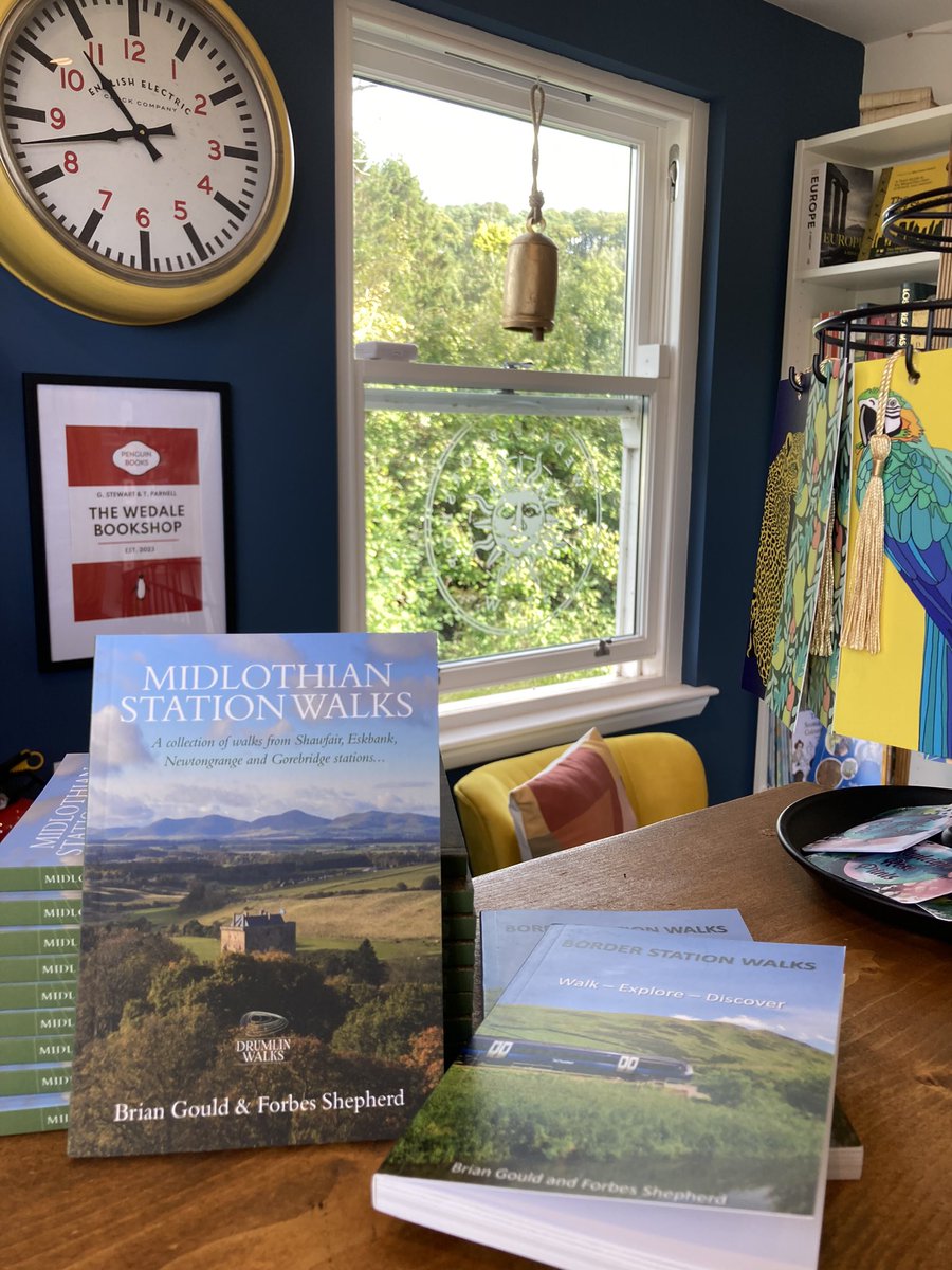 WedaleBookshop's tweet photo. Following the huge success of the Borders Station Walks guide, Drumlin Walks have produced a new guide for the Midlothian Stations! Now in stock! #walkingguide #midlothian https://t.co/3aO30Yh0Gt