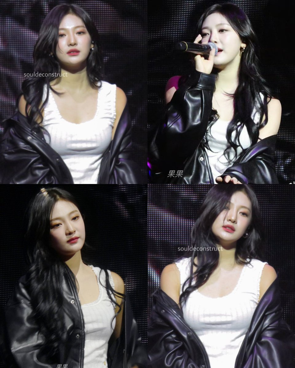 yizhuodaily's tweet image. Ningning in a leather jacket 😳