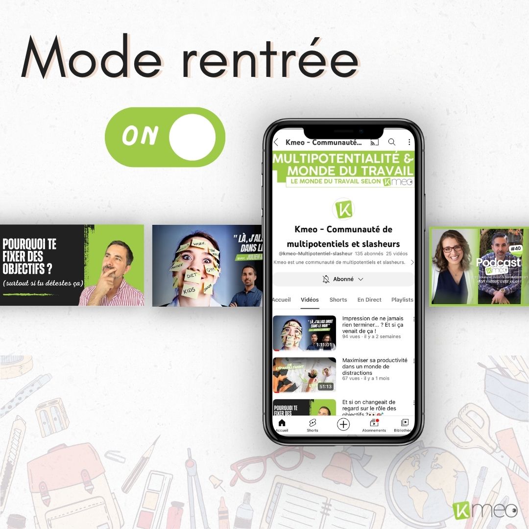 🤓 C’est (très) bientôt la rentrée ! 

L’occasion parfaite pour voir ou revoir certaines de nos vidéos Youtube dont les thématiques t’aideront à démarrer l’année scolaire du bon pied 🎥

👉 Notre chaîne Youtube : youtube.com/@kmeo-Multipot…