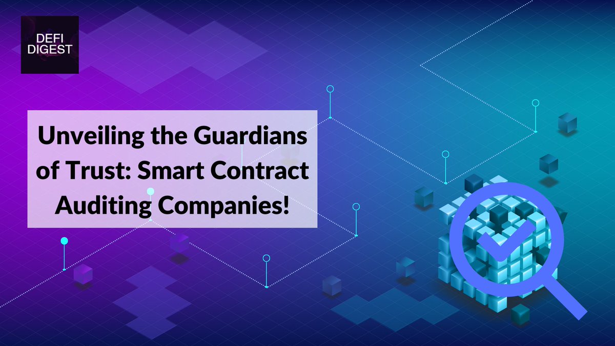 Securing DeFi: Unveiling the Guardians of Trust - Smart Contract Auditing Edition 
linkedin.com/pulse/securing…

#BlockchainEducation #DefiDigest #SmartContracts  #BLOCKCHAIN  #DeFi #FutureTech #Innovation #Finance #FinancialFreedom