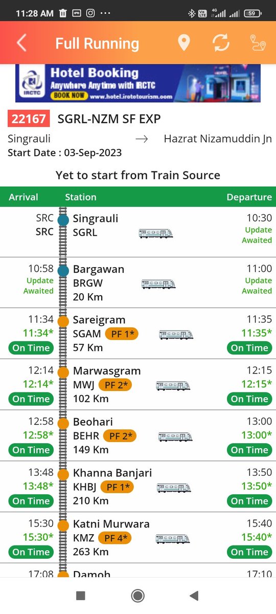 Arunvcrc's tweet photo. @RailwaySeva  Please update position of this train on ntes https://t.co/NJcGdlGHhB
