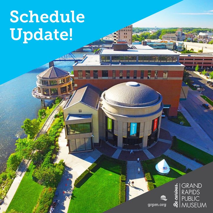 Schedule Update 📣 
The GRPM will be closed tomorrow, 9/4, in observance of Labor Day. We'll see you on the 5th!