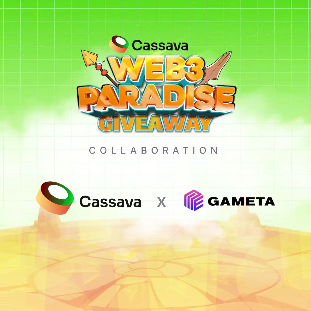 🌟 Exciting Collaboration Alert! 🌟

Gameta is thrilled to join forces with <a href="/CassavaNetwork/">CassavaNetwork</a> Web3 Paradise for an incredible partnership and a chance to win big! 🎉🔥

🎁Reward:  200 Cassava Avatar WLs &amp; 250 $Hip Hop Packages
Finish the tasks to join👉app.cassava.network/#/task/details…
