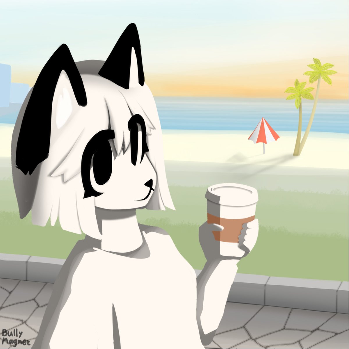 BullyMagnett's tweet photo. Beach walkie #furry #furryart https://t.co/F7FO6NfzUB