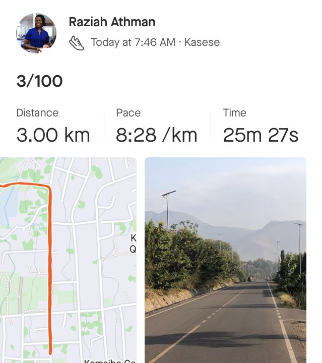 RazAthman's tweet image. And #100DaysOfRunning continues - minimum 3km daily without missing a day. @ActivateUgandaL