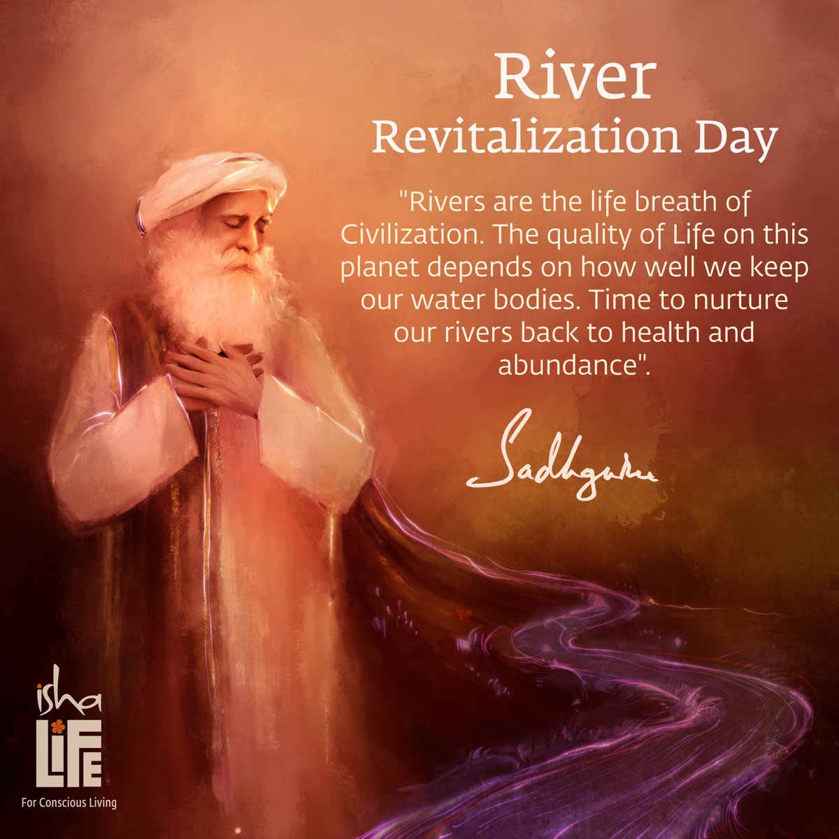3rd September 2023 River Revitalisation Day #rivers #saverivers #sadhguru #sadhguruwisdom #revitatize #consciousliving #ishalife