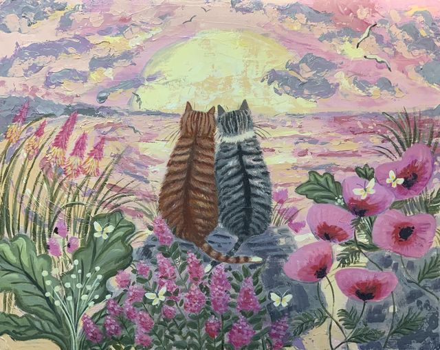 MansalaSarah's tweet photo. It’s the last day of August and here is my painting featured on next year's calendar. New Beginnings 
Acrylic on canvas. https://t.co/yMLvxAHswF