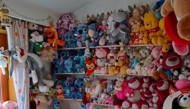 redbass_dad's tweet photo. ⋆ ★ caregiver who buys their little new stuffies all the time, to the point their baby is running out of places to put them and their bed is covered with stuffies. you better bet their cg remembers all of their names, too https://t.co/jKj3NFWK2N