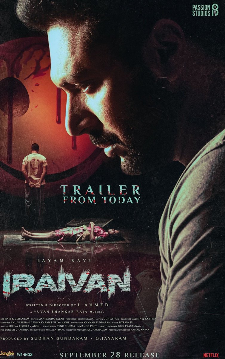 In cinemas.. from September 28th! 
#Iraivan  #IraivanTrailer 

youtube.com/watch?v=-qX93t…