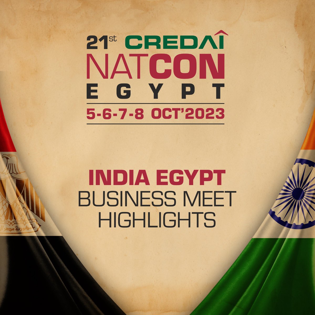 CREDAINational's tweet photo. For the first time in the history of NATCON, we intend to not only work towards the development of Indian real estate industry but shall cater to the holistic growth of the country with the India Egypt Business Meet.

The India Egypt Business Meet unites India's entrepreneurial https://t.co/oCRnF48lHJ
