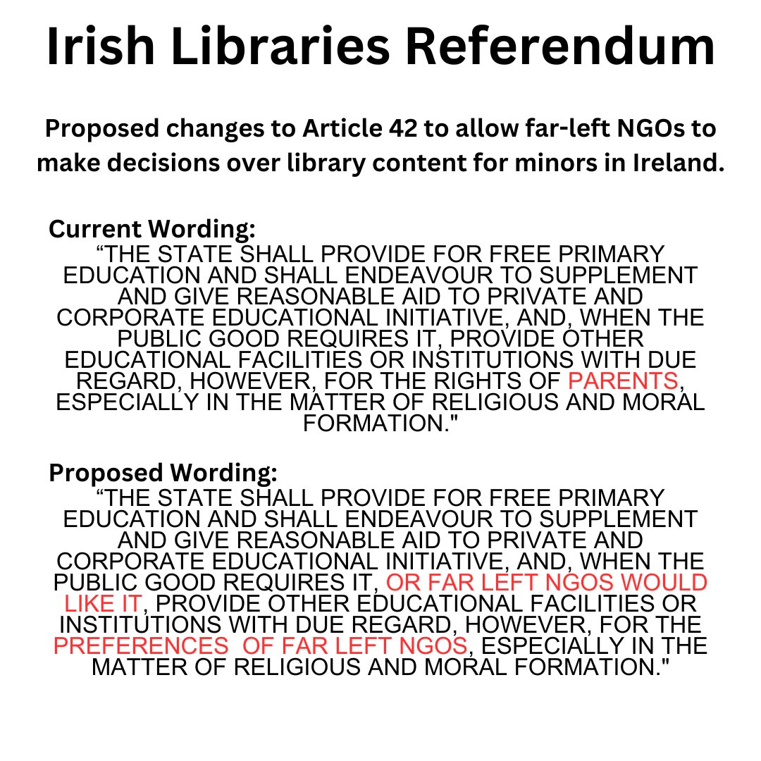 fellawrites's tweet photo. Vote no to State-Funded Child Grooming in Ireland.
#IStandWithRoisinMurphy #ProtectOurLibraries https://t.co/jKbtXye8ia