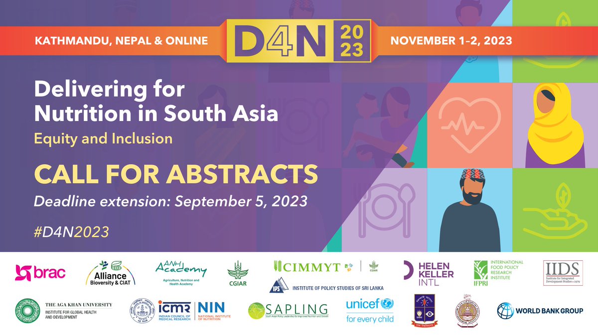 SAPLING_SA's tweet photo. 📢Abstract Submission Extension - Call for Abstracts for #D4N2023 will now close on Tuesday, September 5 (23:59 GMT).

🌟 Learn more and submit: https://t.co/EcI7sHdiWK
#CallforAbstracts #ImplementationResearch https://t.co/XsAUEcKcAs