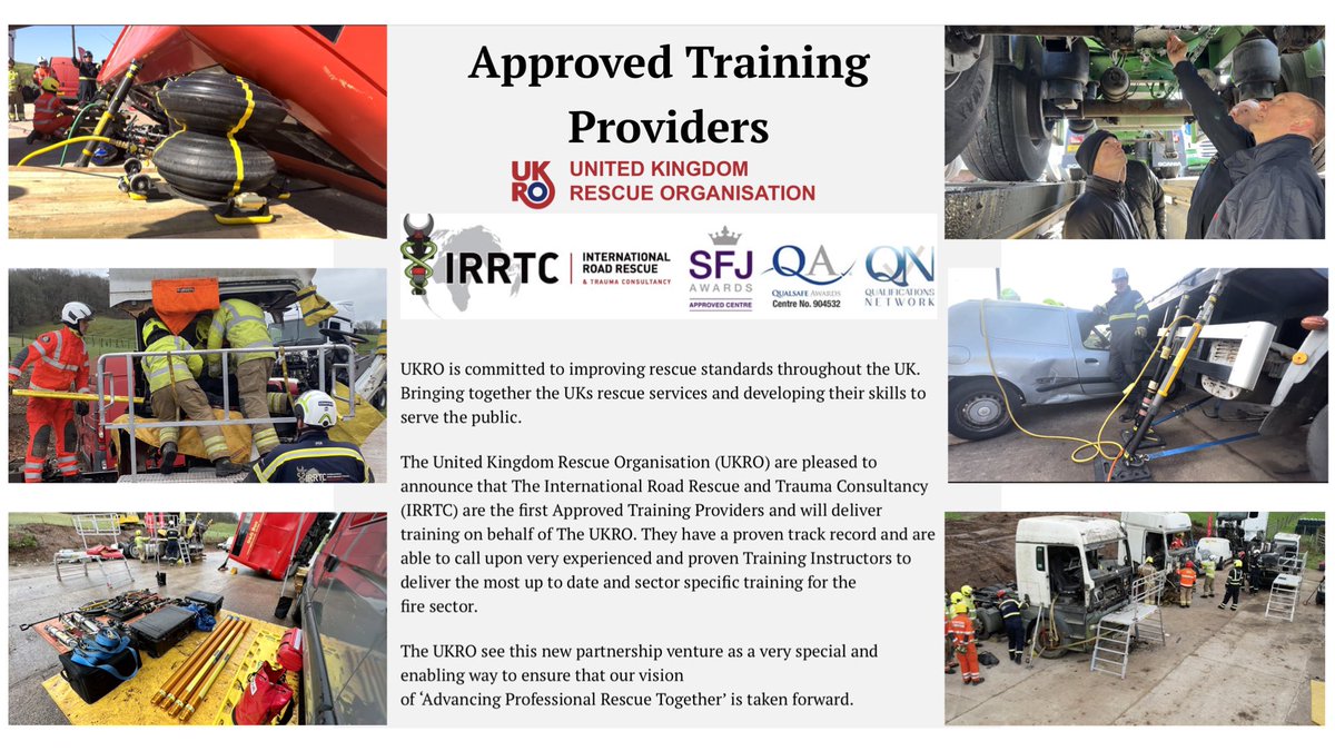 IRRTCrescue's tweet image. Looking forward to our #heavyrescue #rescue CPD soon in 2023

A 2 day course #accredited by @SFJAwards to facilitate exposure to tools, techniques and vehicles. 

@_ukro and @NFCC_FireChiefs 

We’ll be at @emergencyukshow 19th/20th Sept stands OS 168 &amp;amp; OS128 for more information
